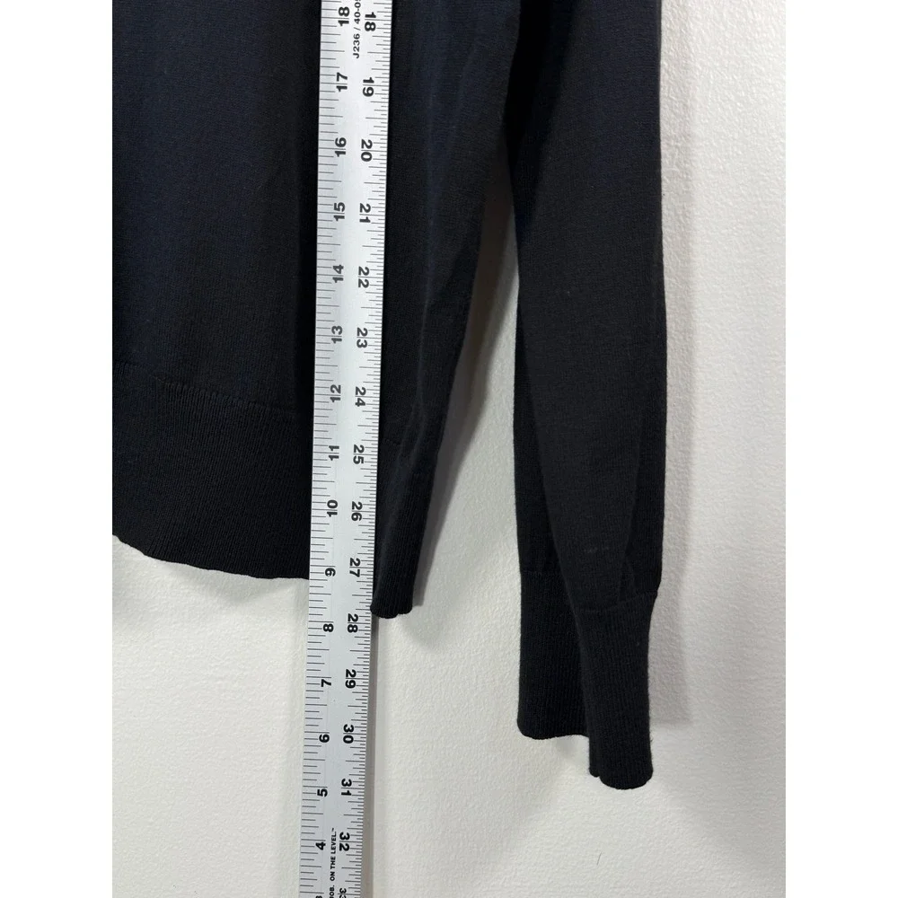 Banana Republic Mens L Black Silk Cotton Cashmere Luxury Blend V-Neck Sweater